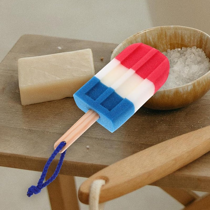 IMIKEYA 6Pcs Exfoliating Bath Sponge Set Soft Body Scrubber With Hanging Rope Random Color - Image 5